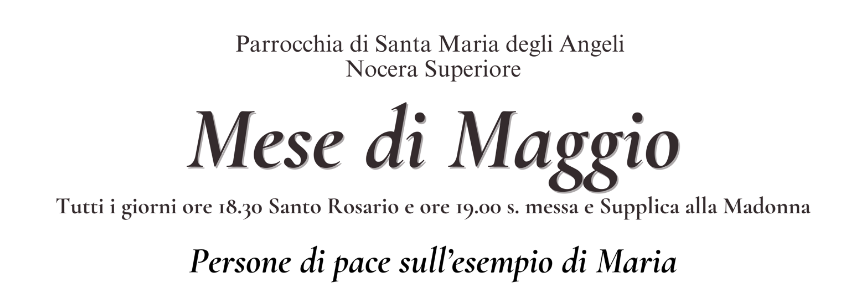 Programma Mese Mariano 2024